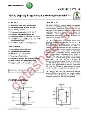 CAT5127ZD7I10GT3 datasheet  